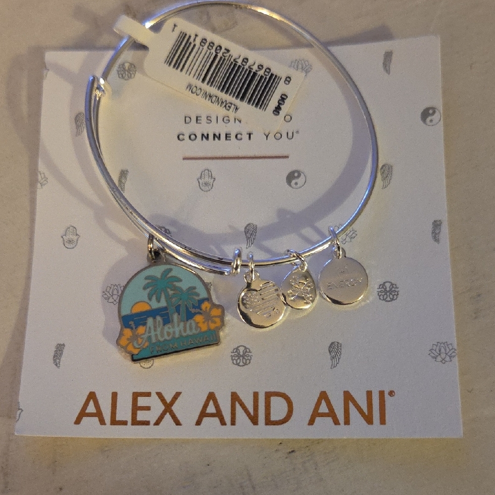 Silver Aloha Charm Bracelet